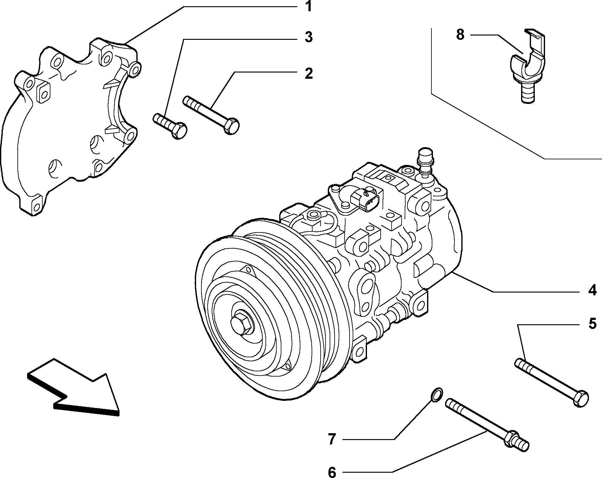 Lancia 60630739 - Kompresors, Gaisa kond. sistēma adetalas.lv