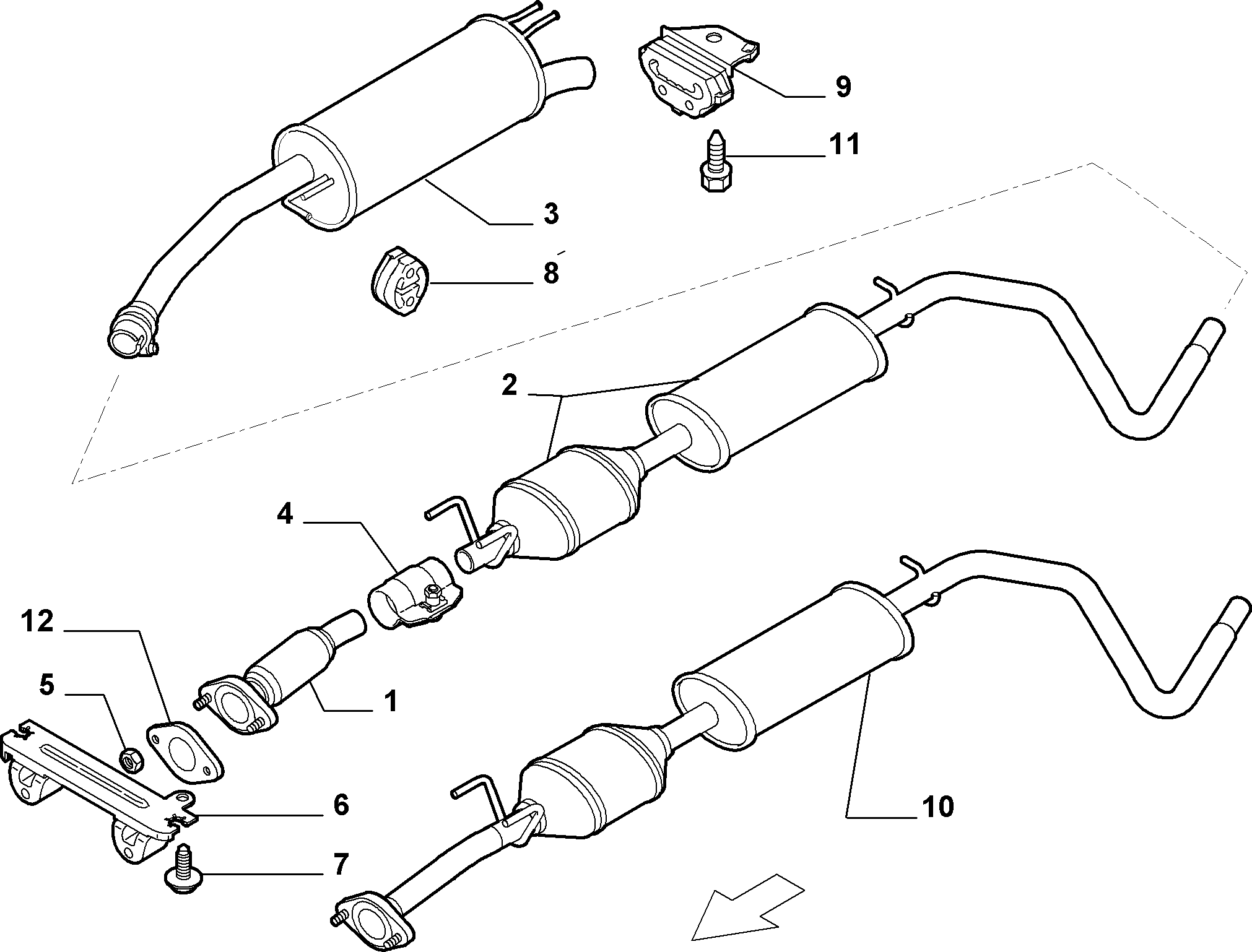 Chrysler 46810305 - Kronšteins, Trokšņa slāpētājs adetalas.lv