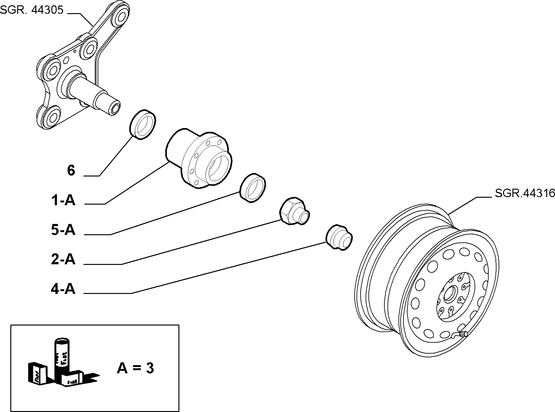 FIAT 50704683 - Riteņa rumbas gultņa komplekts adetalas.lv