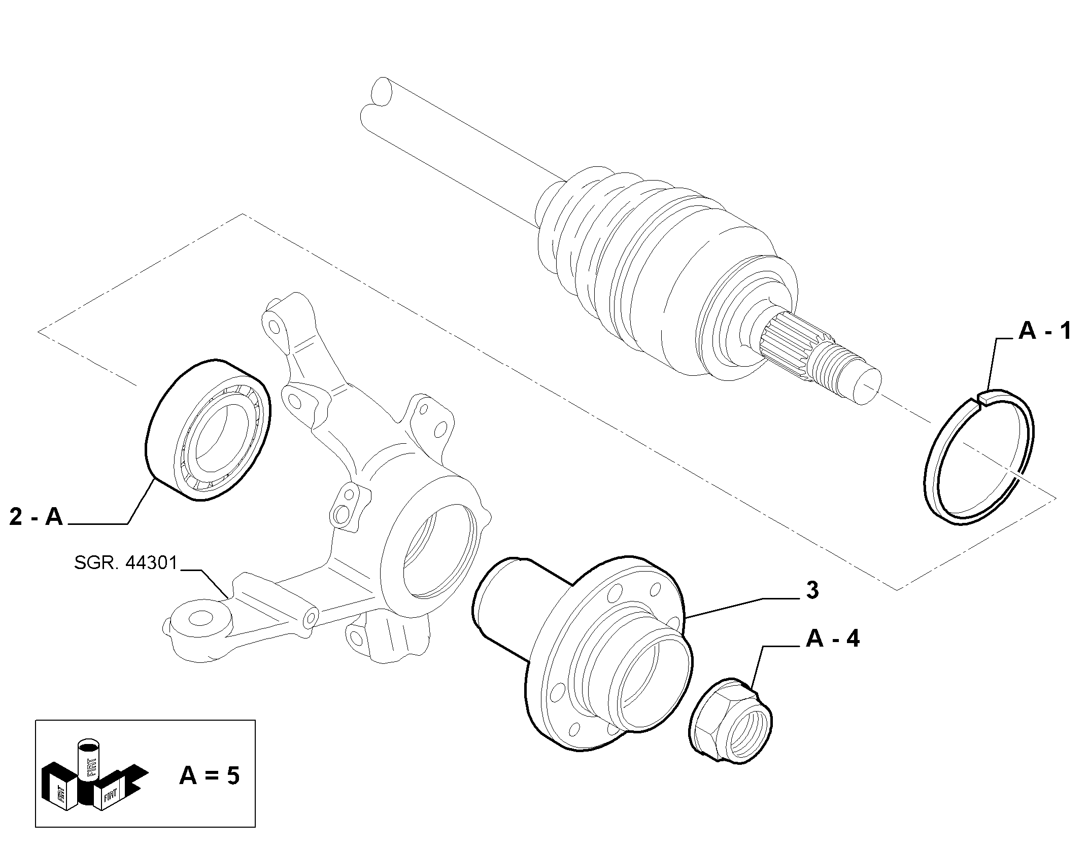 FIAT 92403013 - Riteņa rumbas gultņa komplekts adetalas.lv