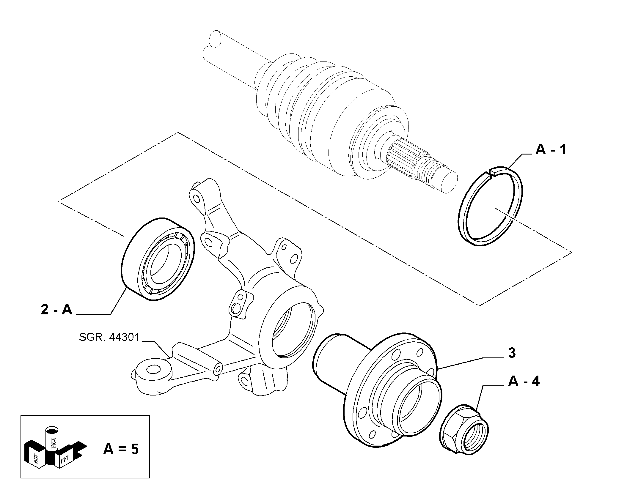 FIAT 50700495 - Riteņa rumbas gultņa komplekts adetalas.lv