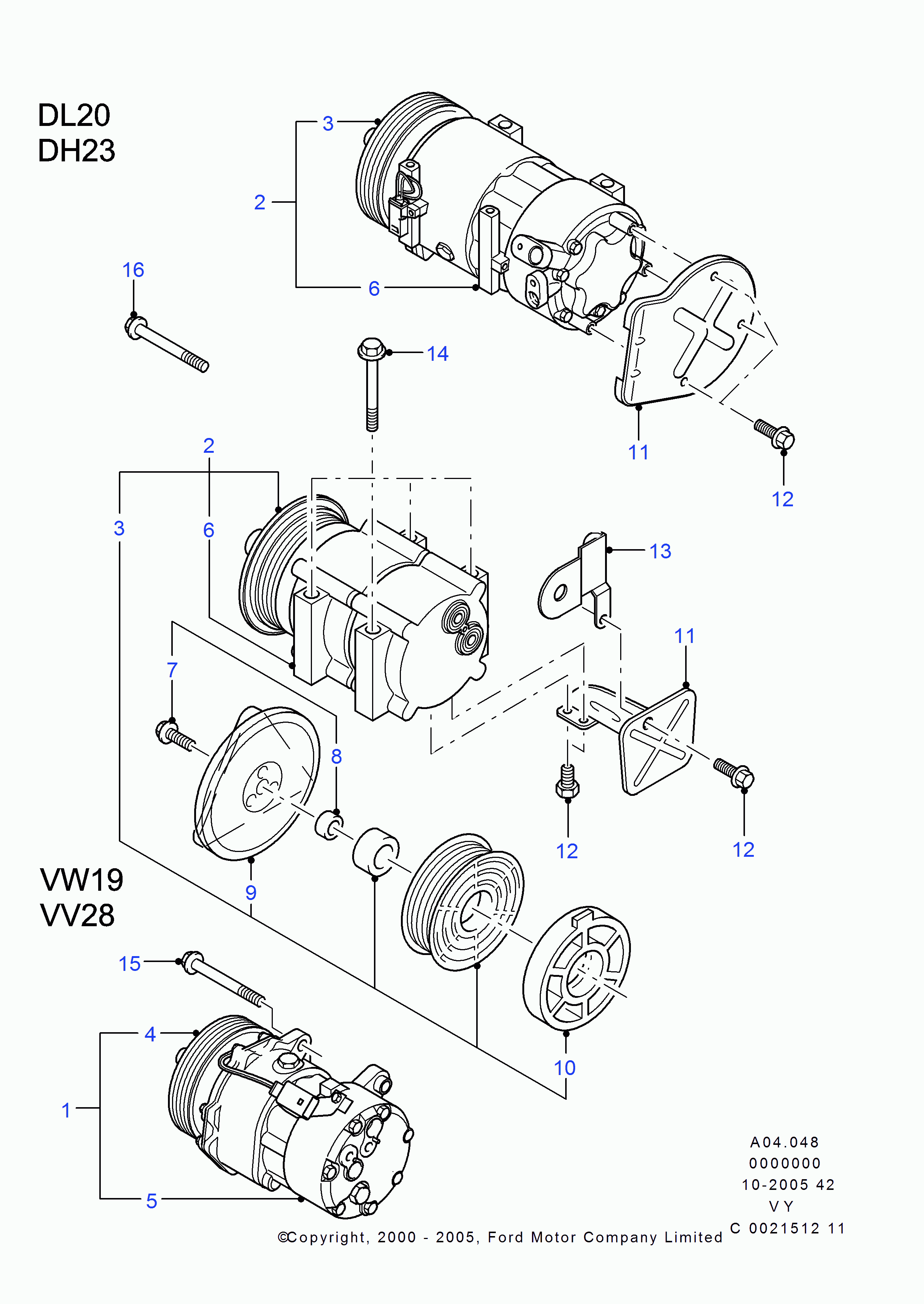 FORD 1 111 419 - Kompresors, Gaisa kond. sistēma adetalas.lv