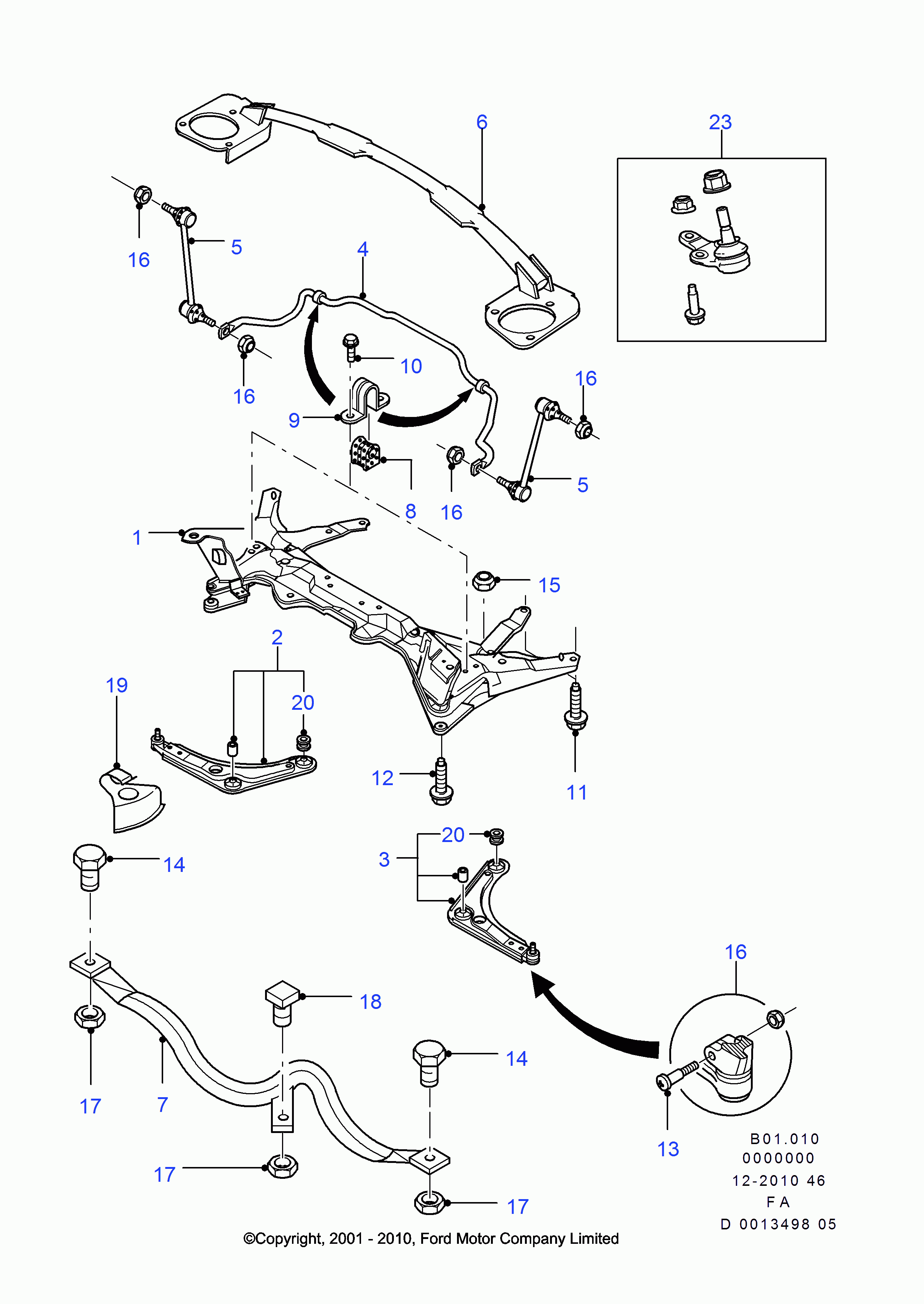 FORD 7351748* - Neatkarīgās balstiekārtas svira, Riteņa piekare adetalas.lv