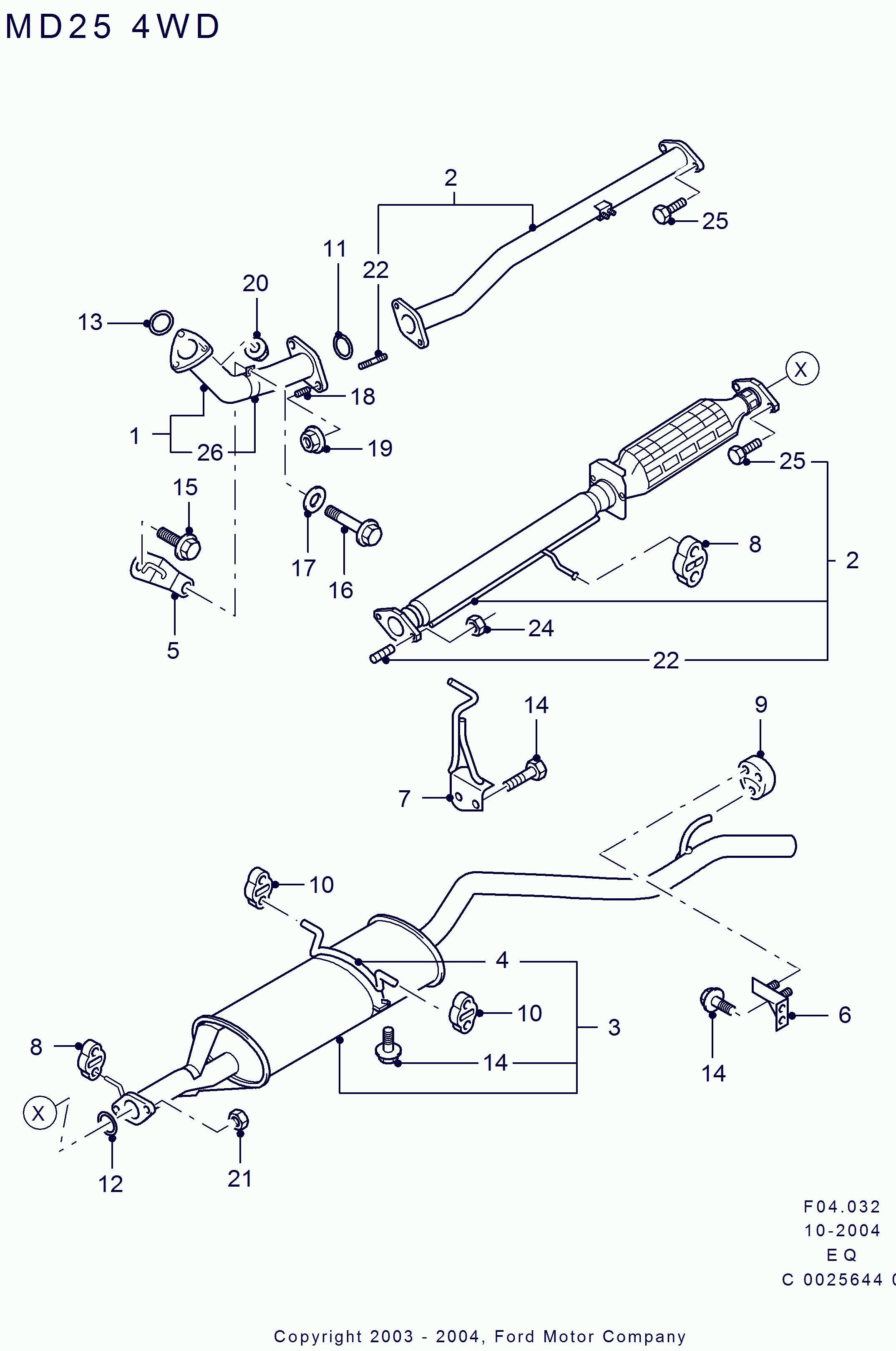 FORD 3.670.557 - Blīvgredzens, Izplūdes caurule adetalas.lv