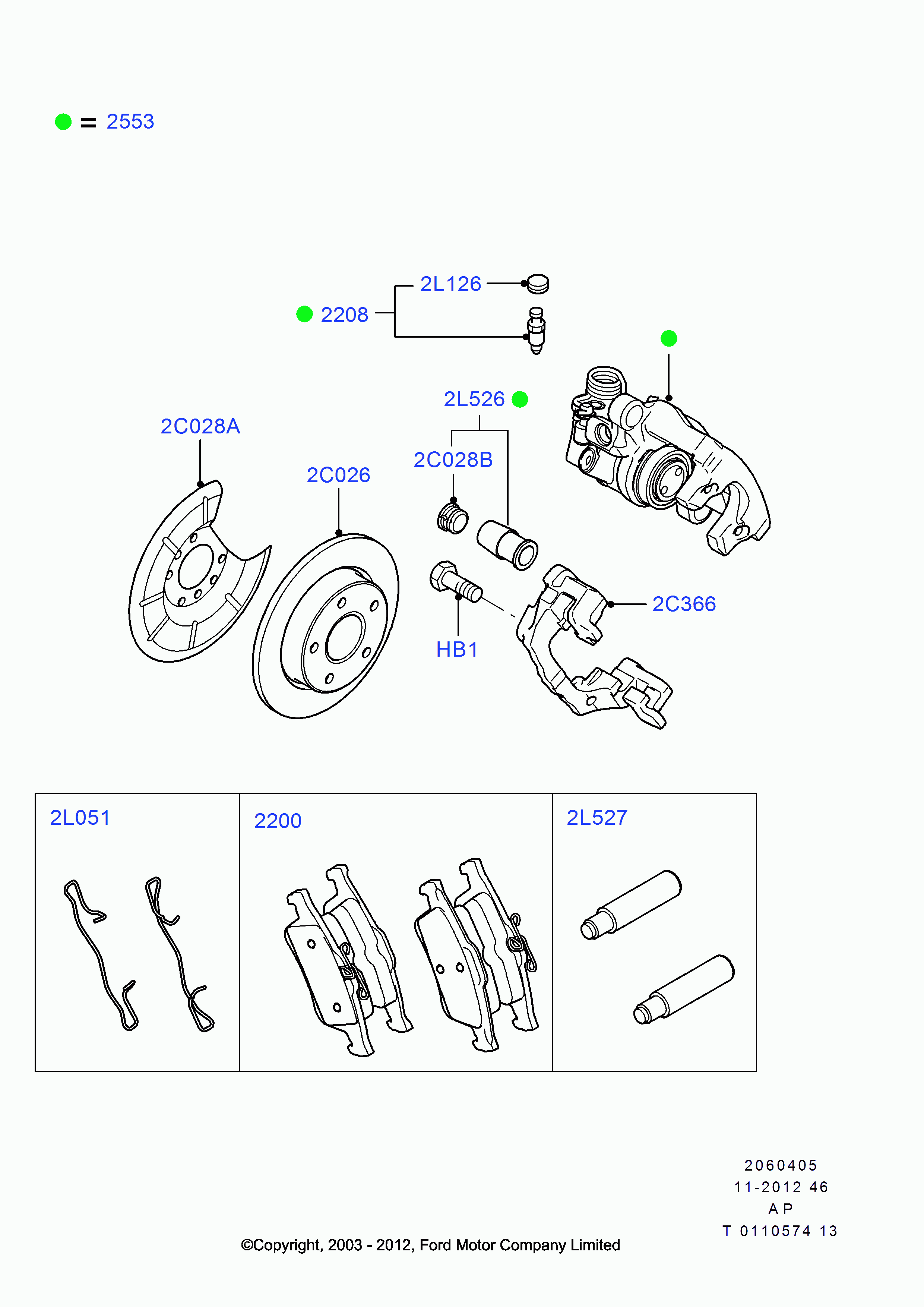 PEUGEOT 1360254 - Bremžu uzliku kompl., Disku bremzes adetalas.lv