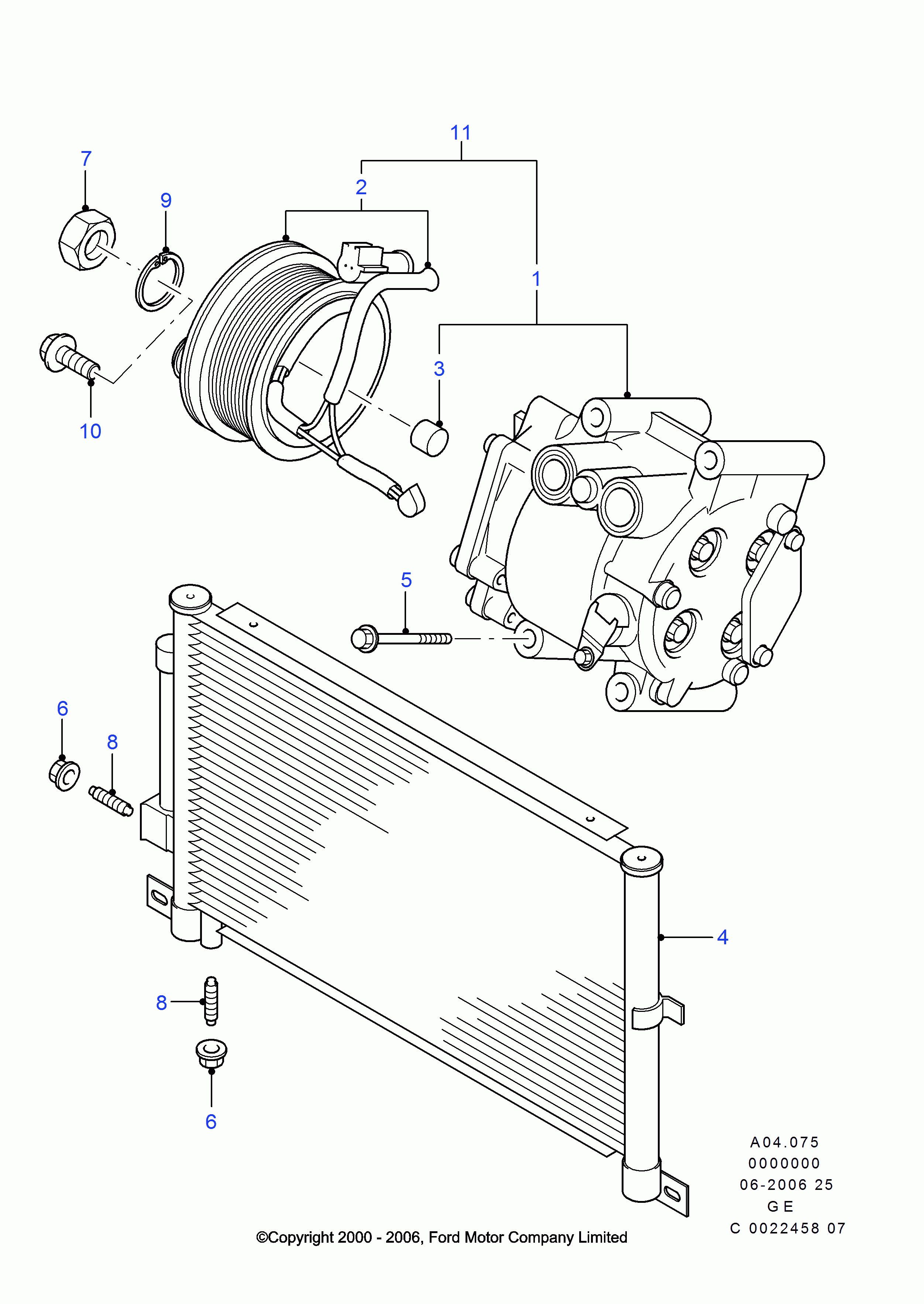 FORD 1 671 713 - Kondensators, Gaisa kond. sistēma adetalas.lv