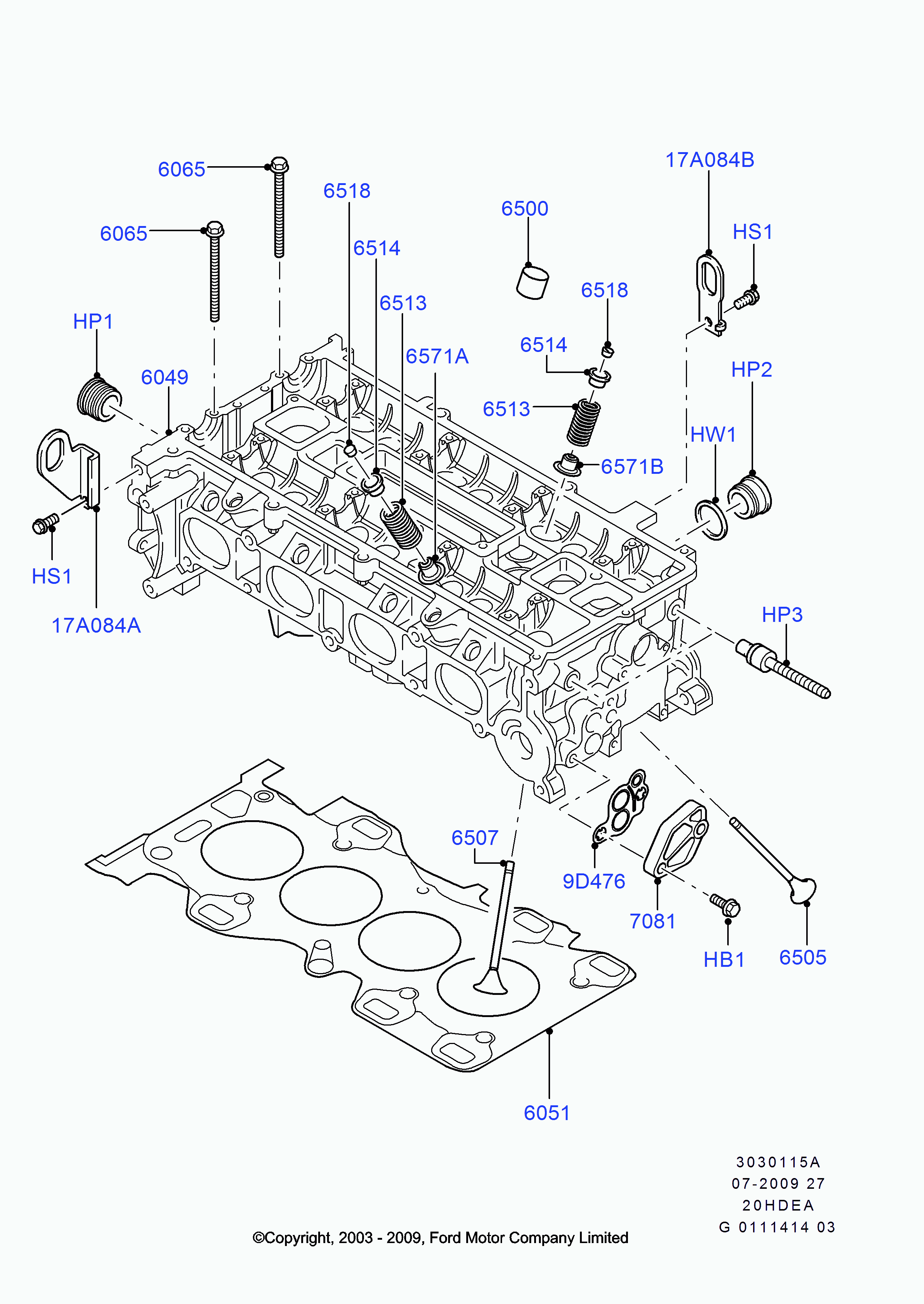 FORD 1 206 655 - Blīvgredzens, Vārsta kāts adetalas.lv