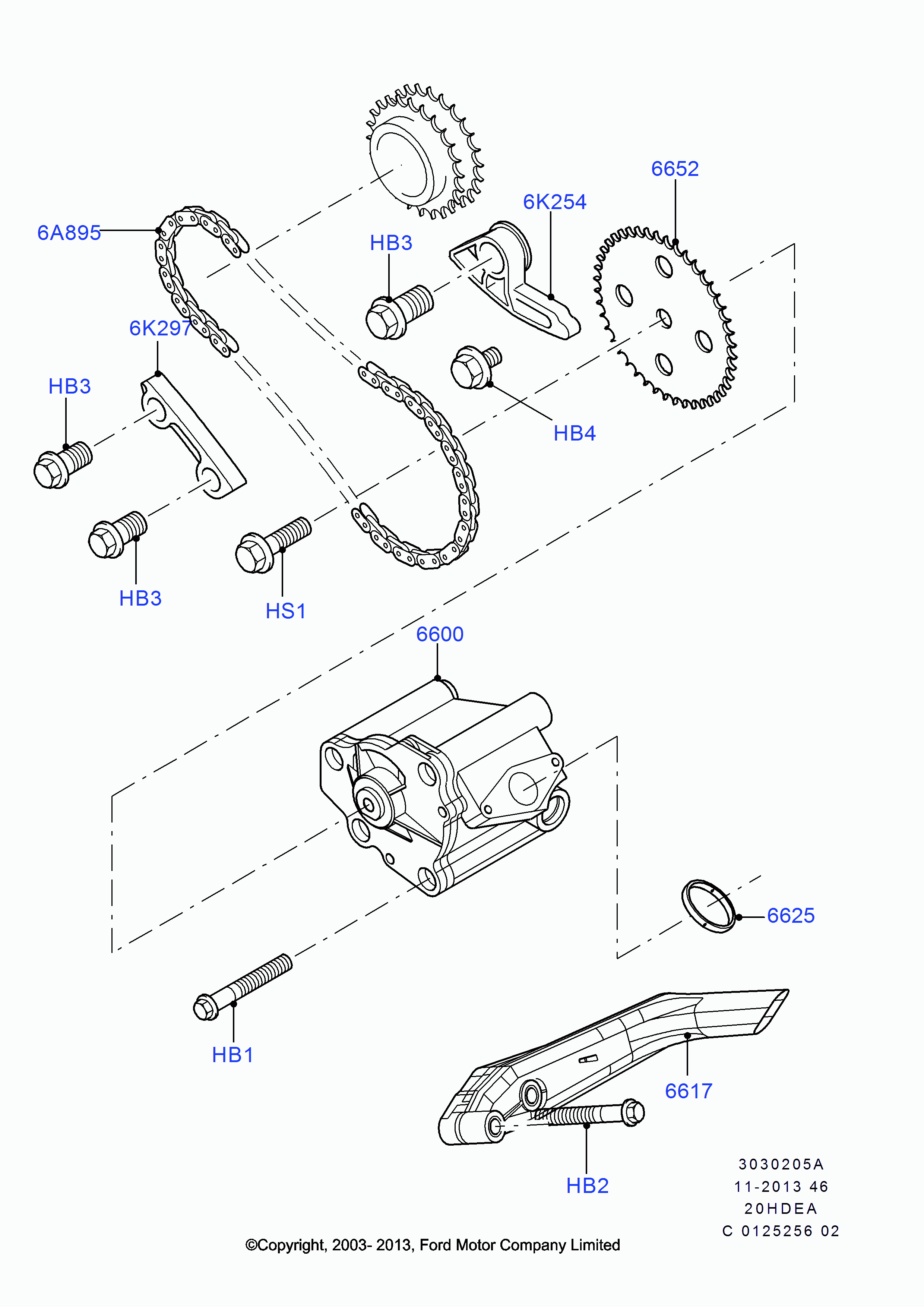 FORD 1 450 943 - Sadales vārpstas piedziņas ķēdes komplekts adetalas.lv