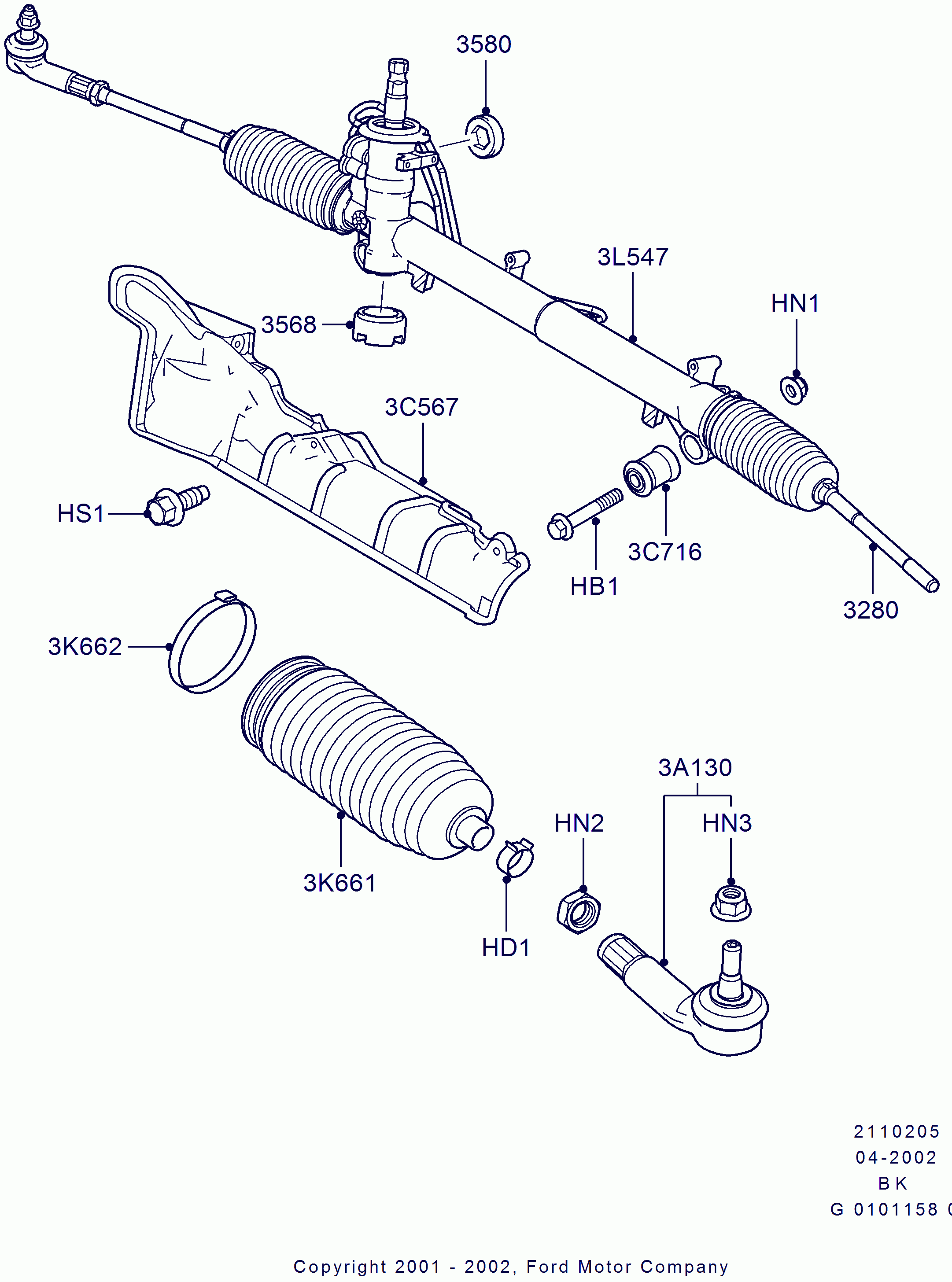 FORD 1202548 - Stūres šķērsstiepņa uzgalis adetalas.lv