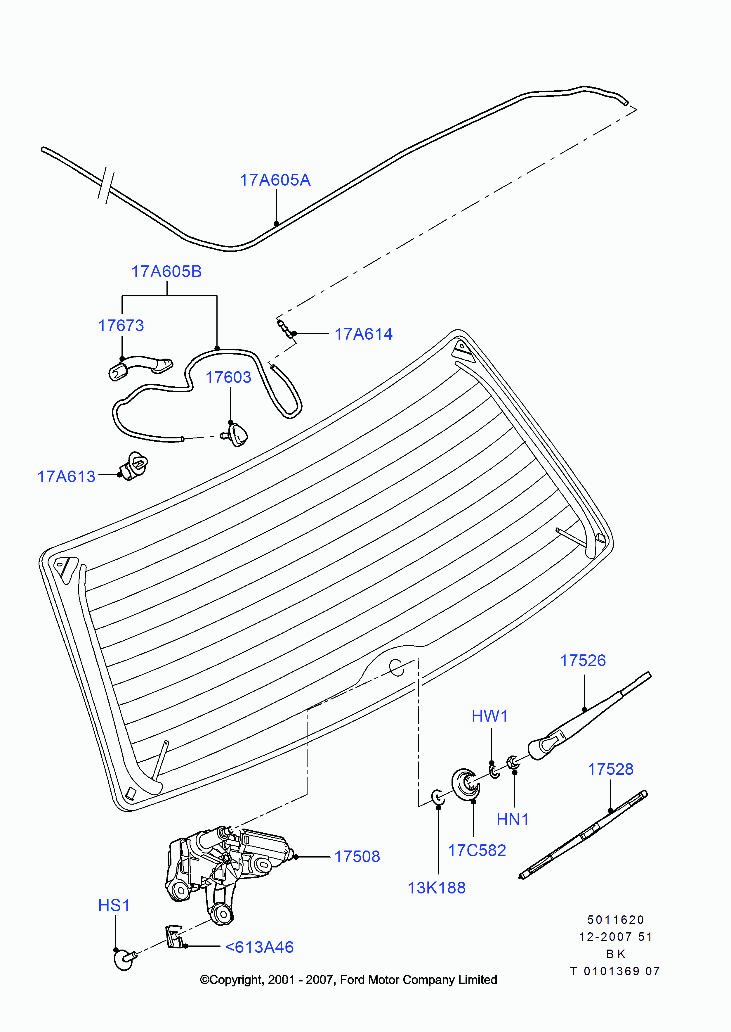 FORD 1713250 - Stikla tīrītāja slotiņa adetalas.lv