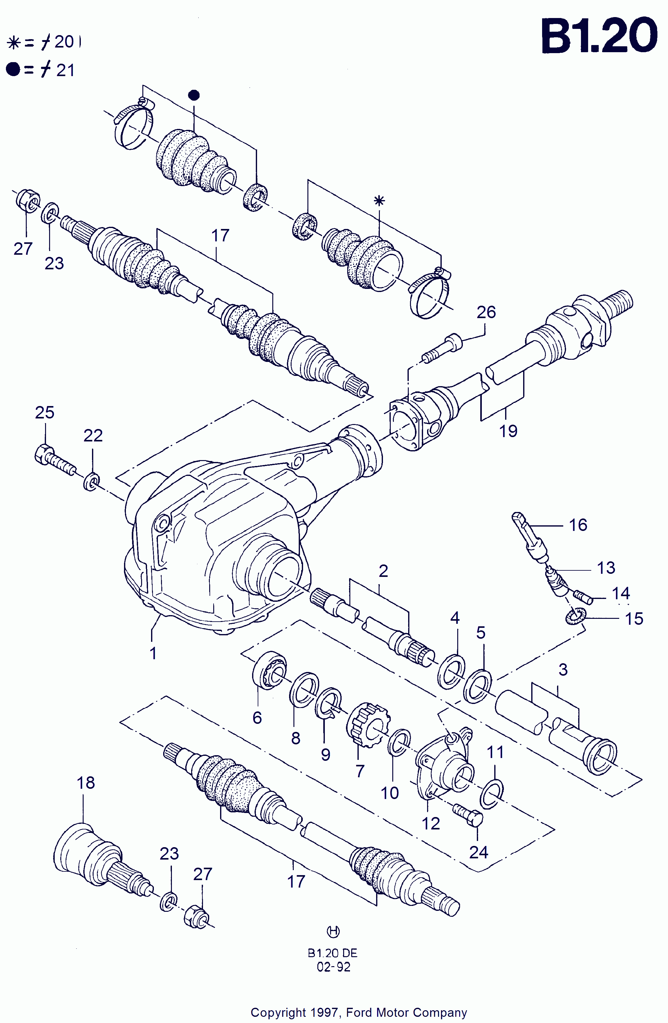 FORD 1638320 - Putekļusargs, Piedziņas vārpsta adetalas.lv