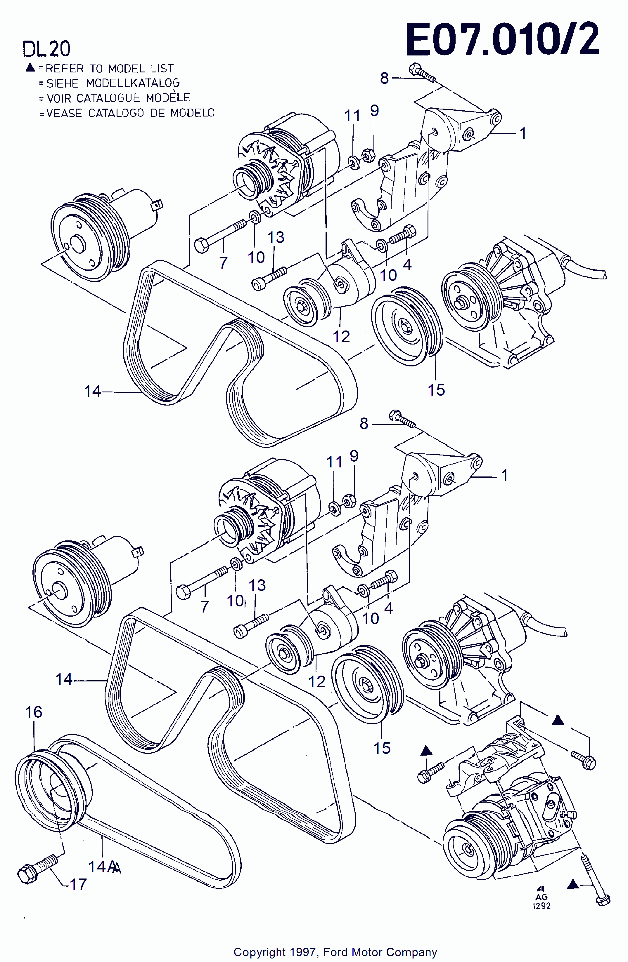 FORD 6 789 631 - Parazīt / Vadrullītis, Ķīļrievu siksna adetalas.lv