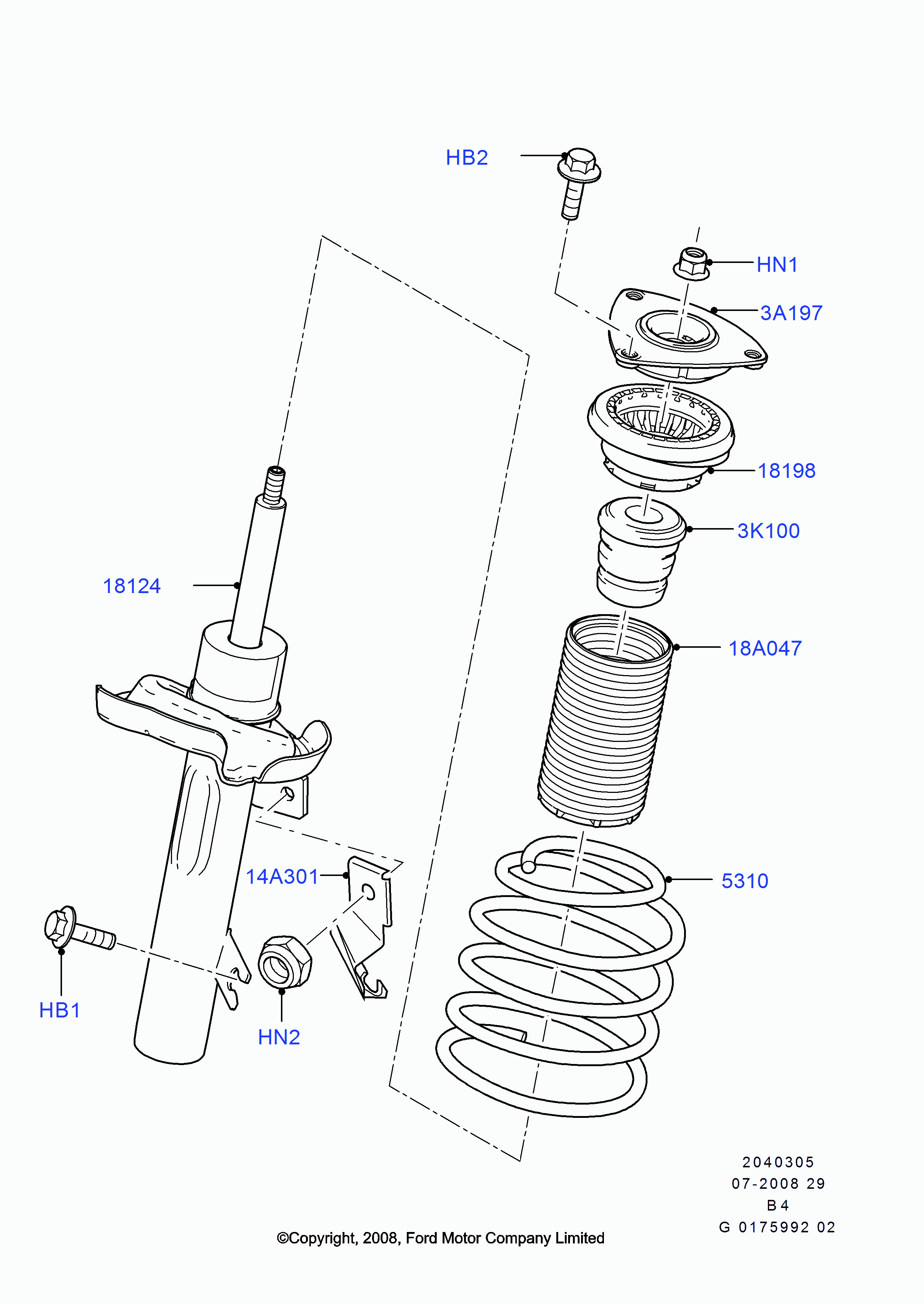 FORD 1335386 - Balstiekārtas atspere adetalas.lv