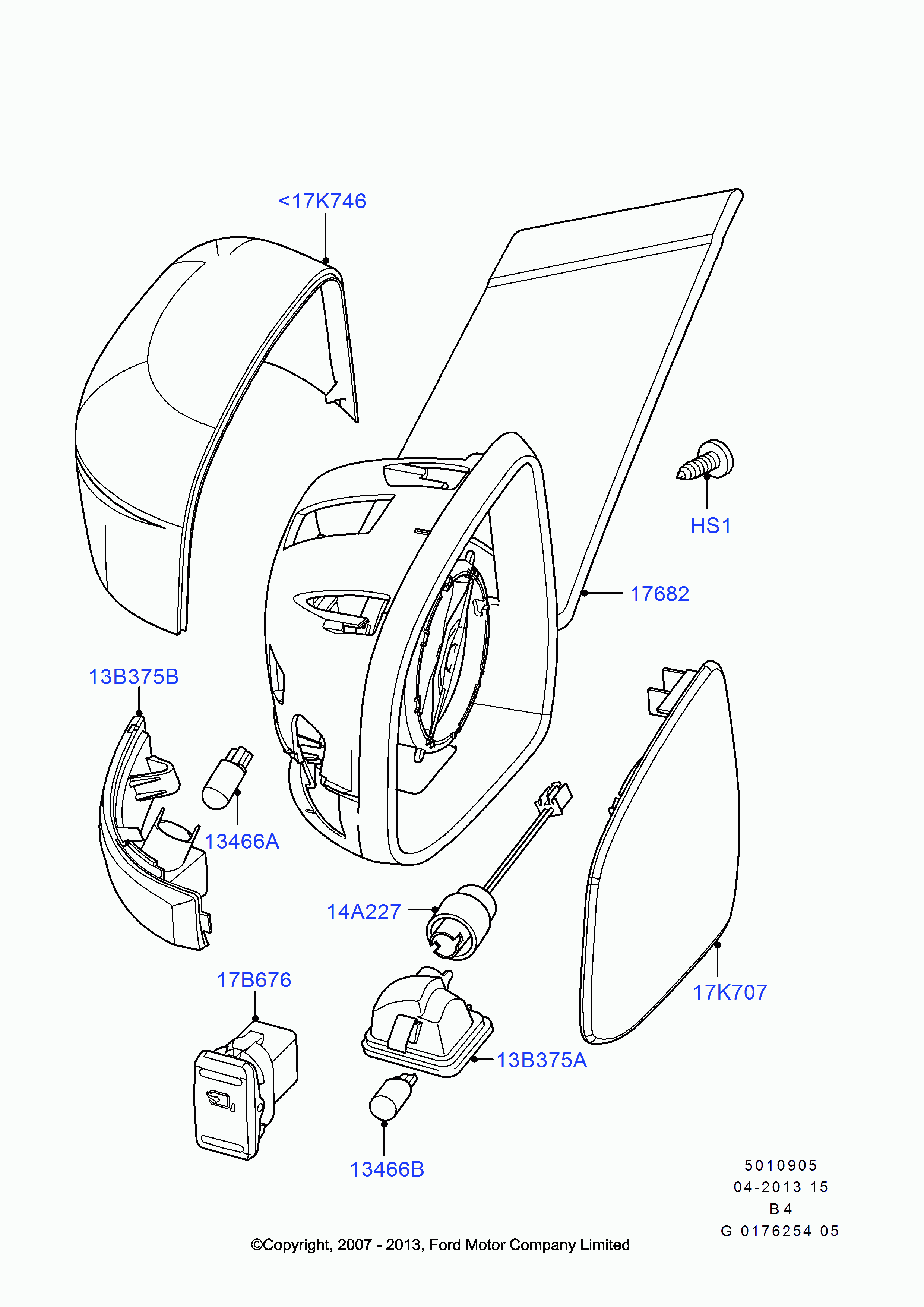 FORD 1538489 - Pagrieziena signāla lukturis adetalas.lv