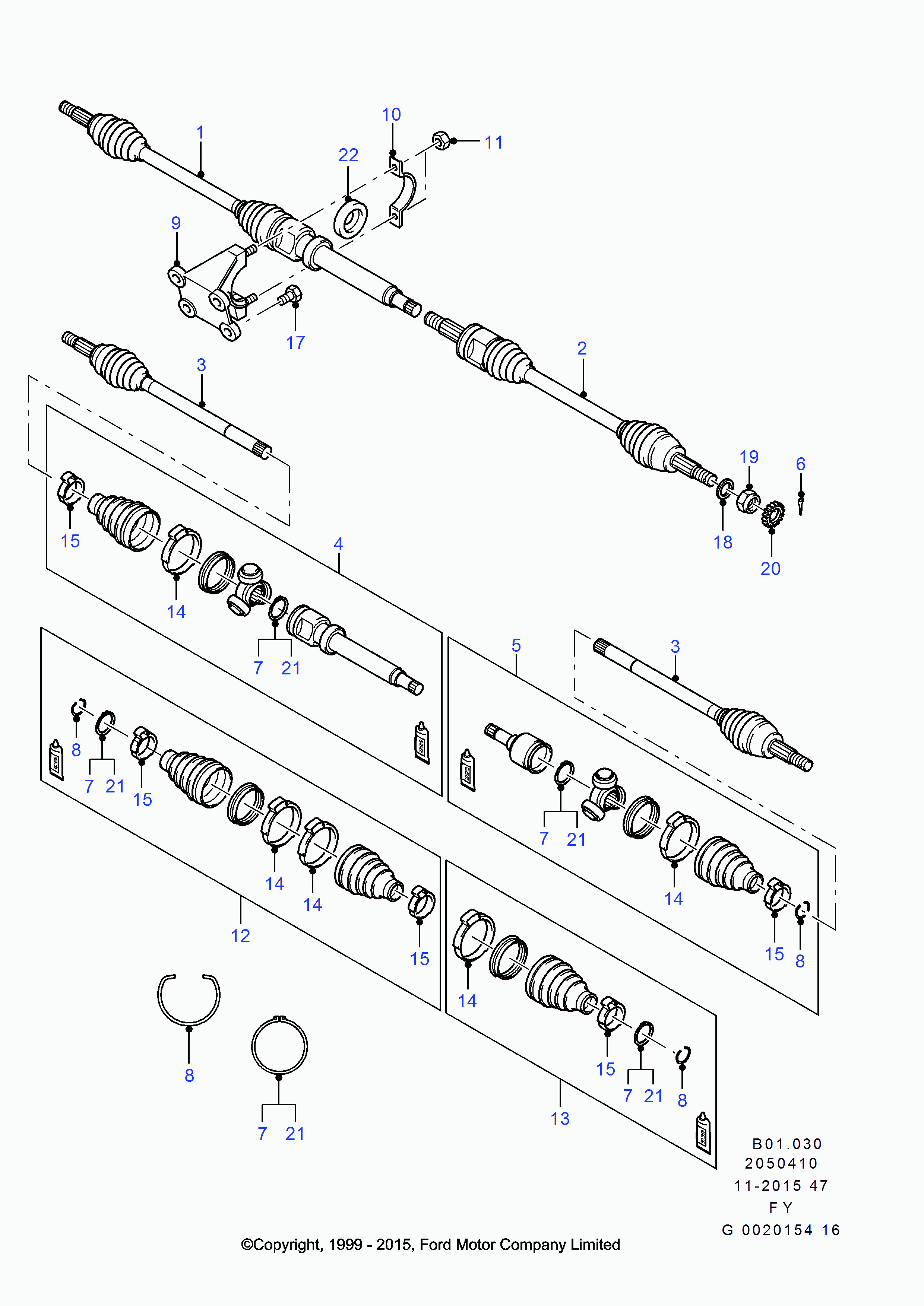 FORD 4558451 - Putekļusargs, Piedziņas vārpsta adetalas.lv