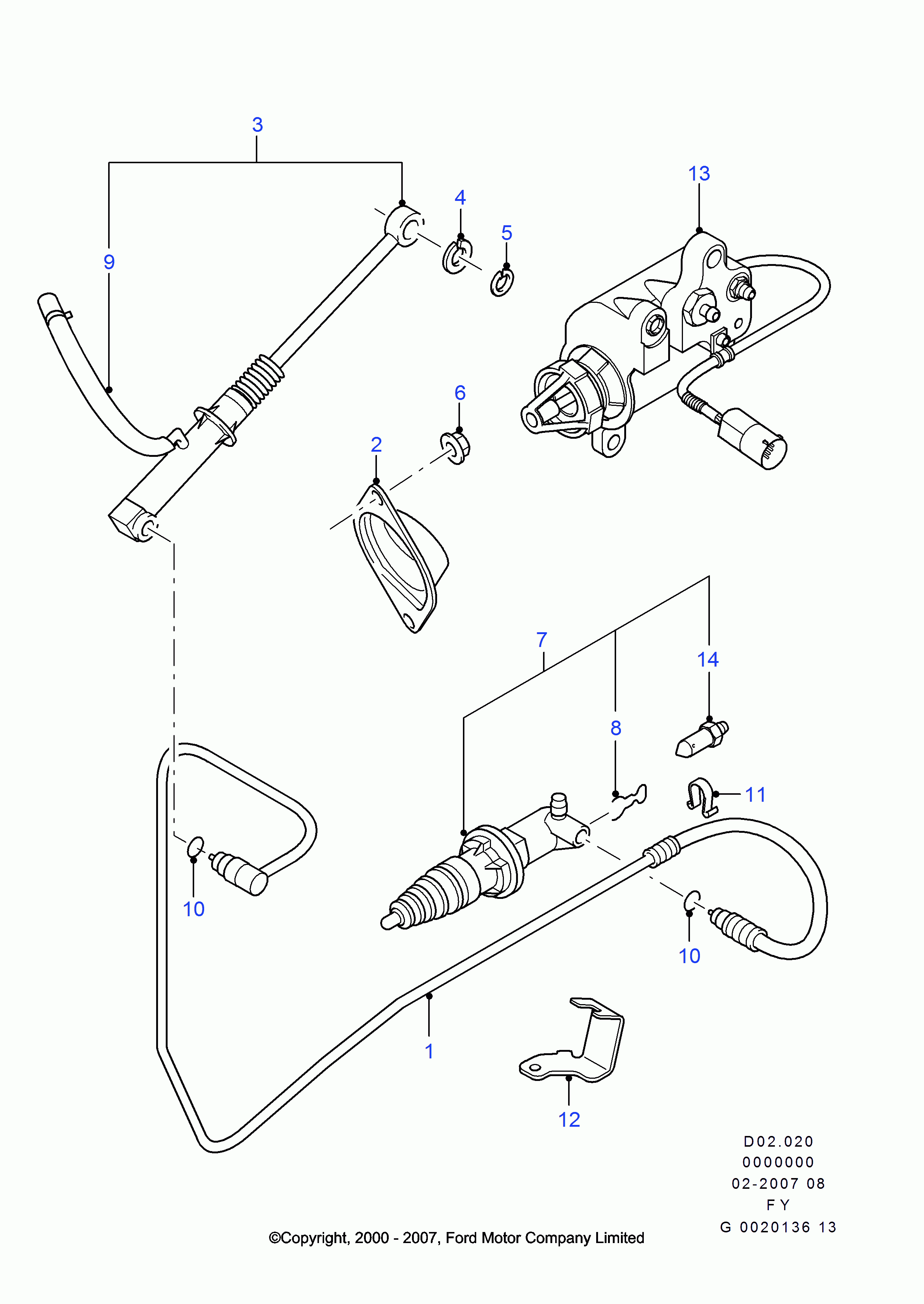 FORD 4473412 - Darba cilindrs, Sajūgs adetalas.lv