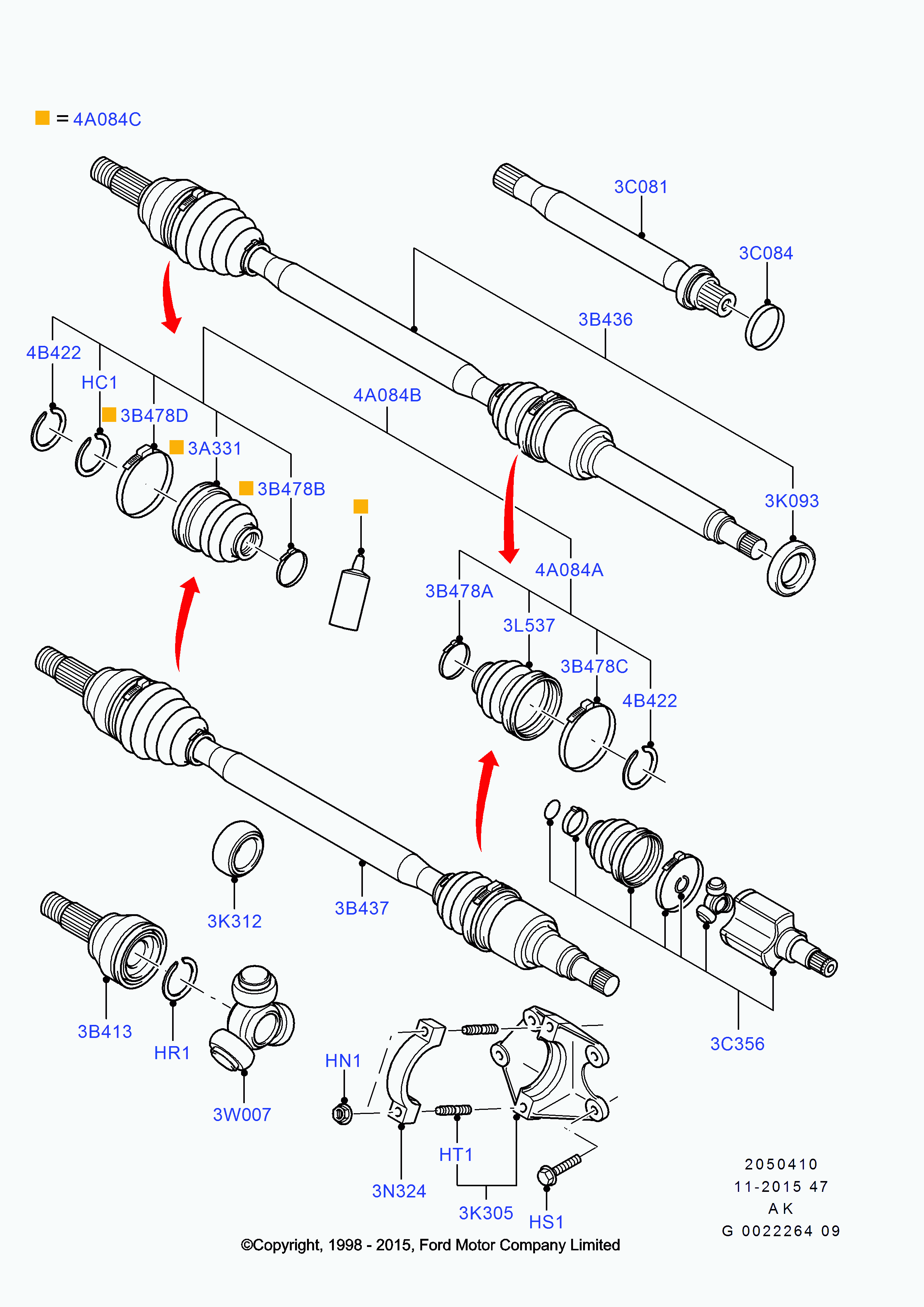 FORD 1061867 - Putekļusargs, Piedziņas vārpsta adetalas.lv