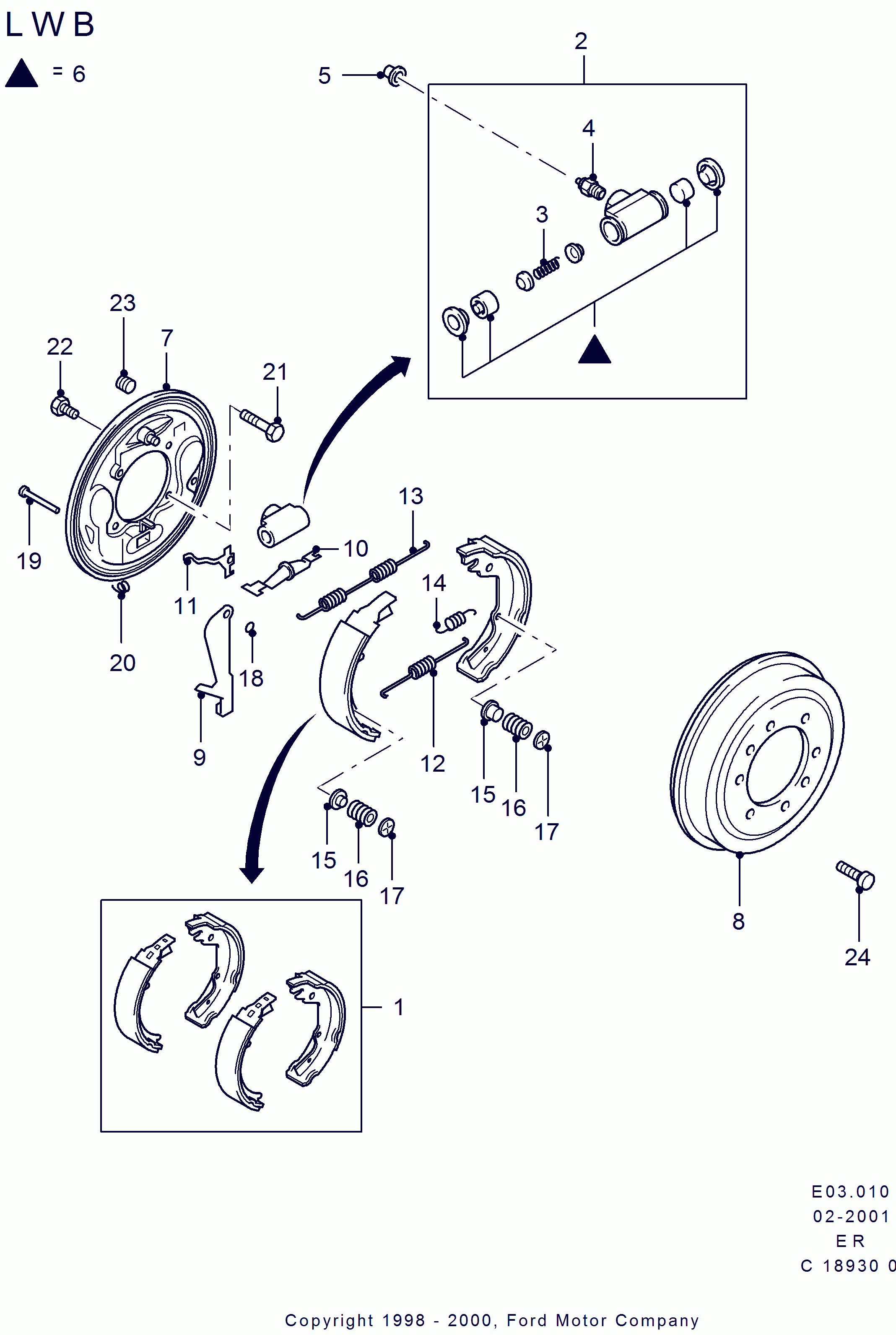 FORD 4509601 - Bremžu loku komplekts adetalas.lv