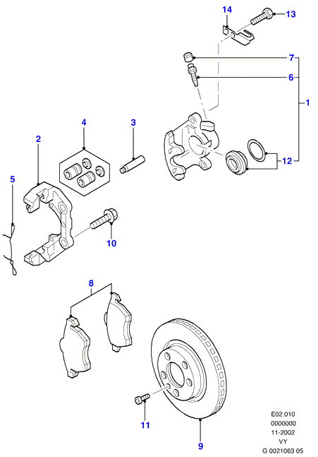 FORD 1151377 - Bremžu uzliku kompl., Disku bremzes adetalas.lv