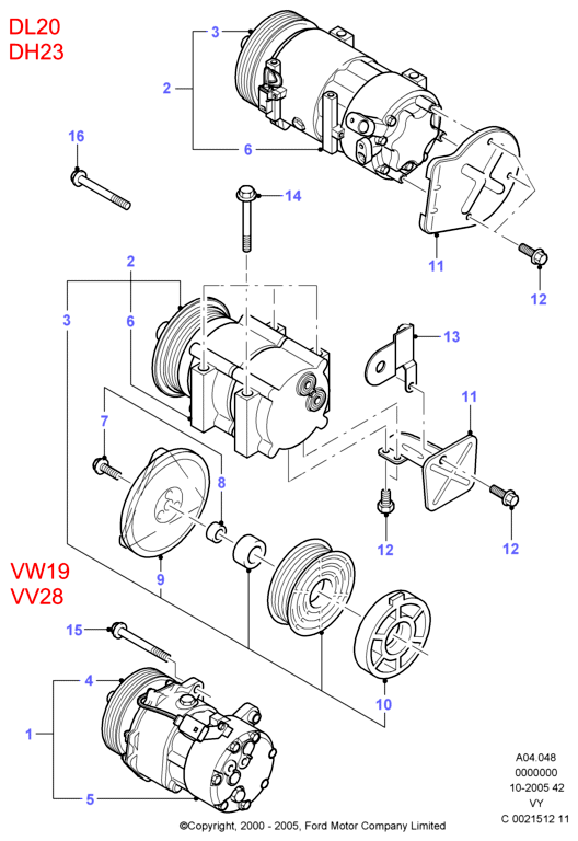 FORD 1 458 685 - Kompresors, Gaisa kond. sistēma adetalas.lv