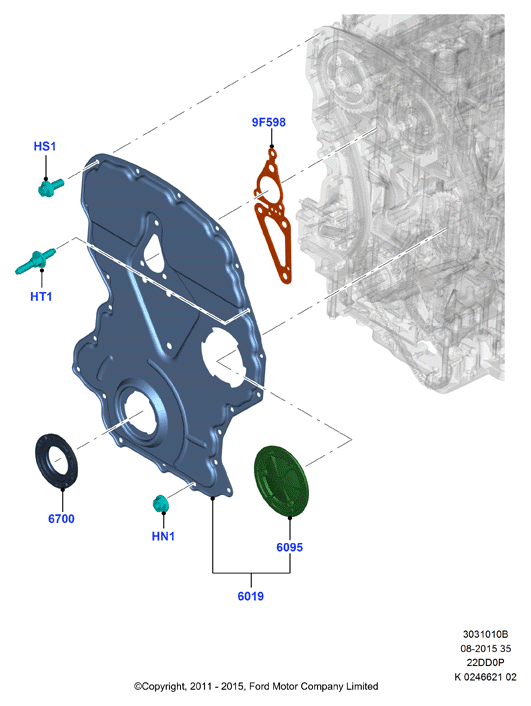 FORD 1 920 072 - Sadales vārpstas piedziņas ķēdes komplekts adetalas.lv