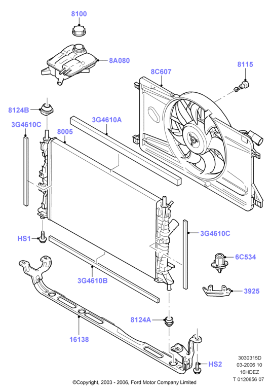 FORD 1 354 177 - Radiators, Motora dzesēšanas sistēma adetalas.lv