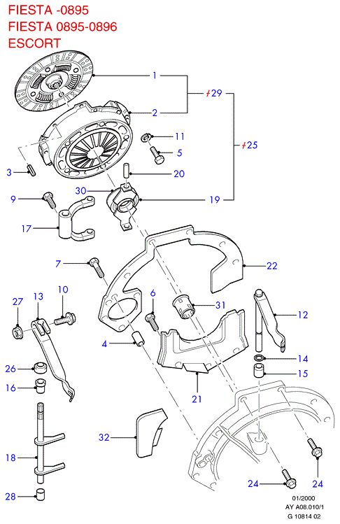 FORD 1744565 - Sajūga komplekts adetalas.lv