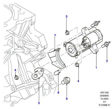 FORD 1 465 010 - Starteris adetalas.lv