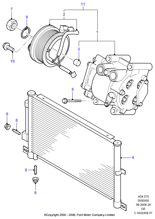 FORD 1 710 586 - Kompresors, Gaisa kond. sistēma adetalas.lv