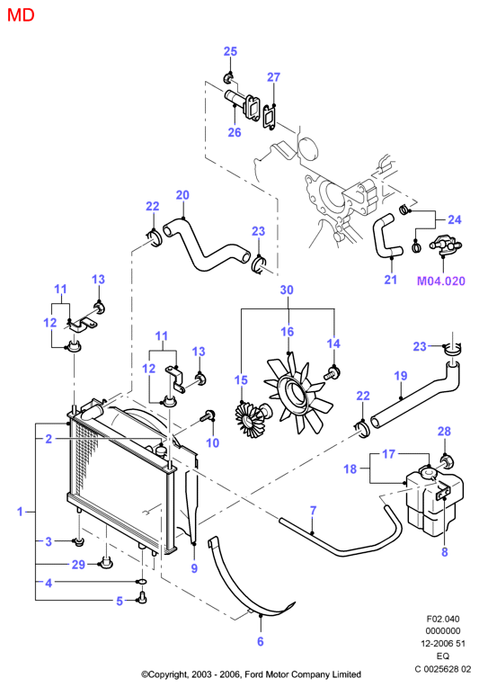 FORD USA 1351958 - Vāciņš, Radiators adetalas.lv