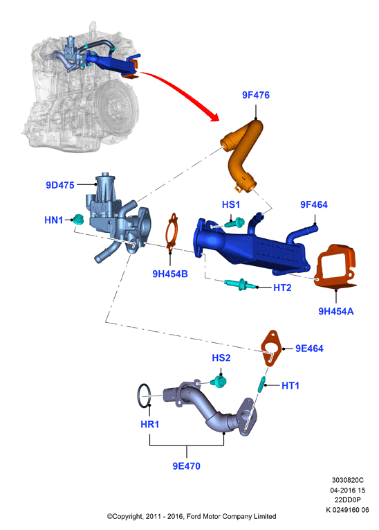 FORD 1 835 009 - Izpl. gāzu recirkulācijas vārsts adetalas.lv