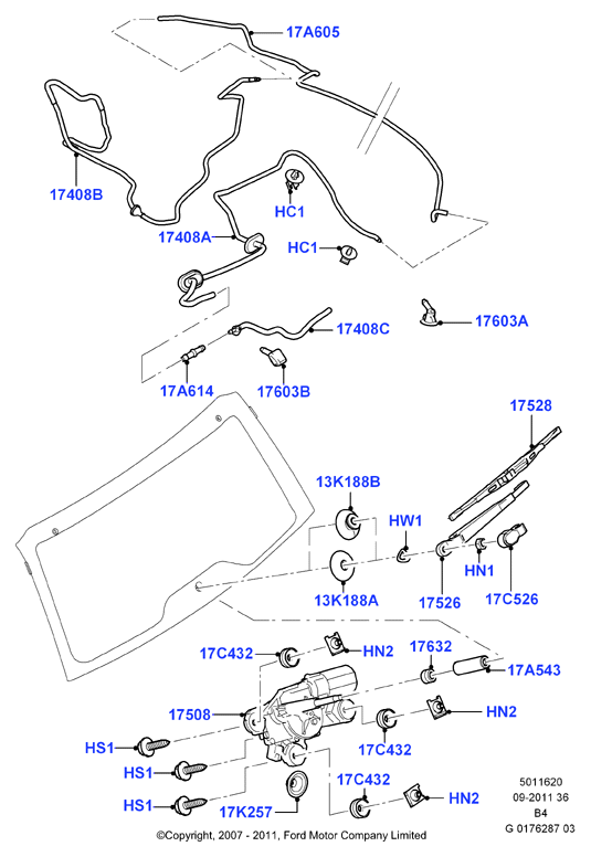 FORD 2 120 382 - Stikla tīrītāja slotiņa adetalas.lv