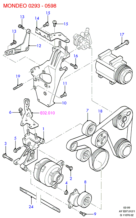 FORD 7158445 - Parazīt / Vadrullītis, Ķīļrievu siksna adetalas.lv