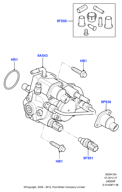 FORD 1539831 - Augstspiediena degvielas sūknis adetalas.lv