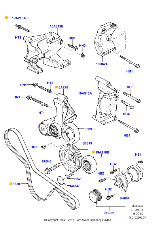 FORD 1 797 879 - Ķīļrievu siksna adetalas.lv