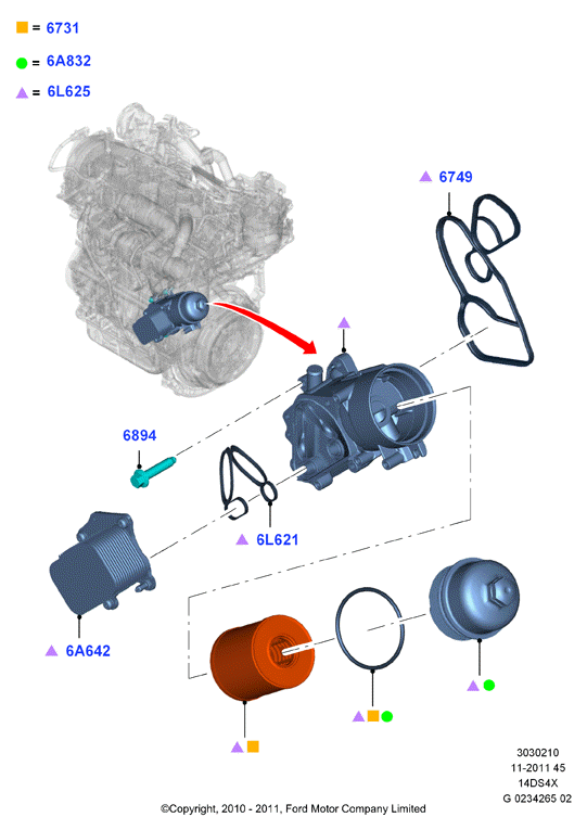 PEUGEOT 1703252 - Eļļas radiators, Motoreļļa adetalas.lv