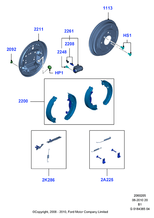 FORD 1802623 - Bremžu loku komplekts adetalas.lv