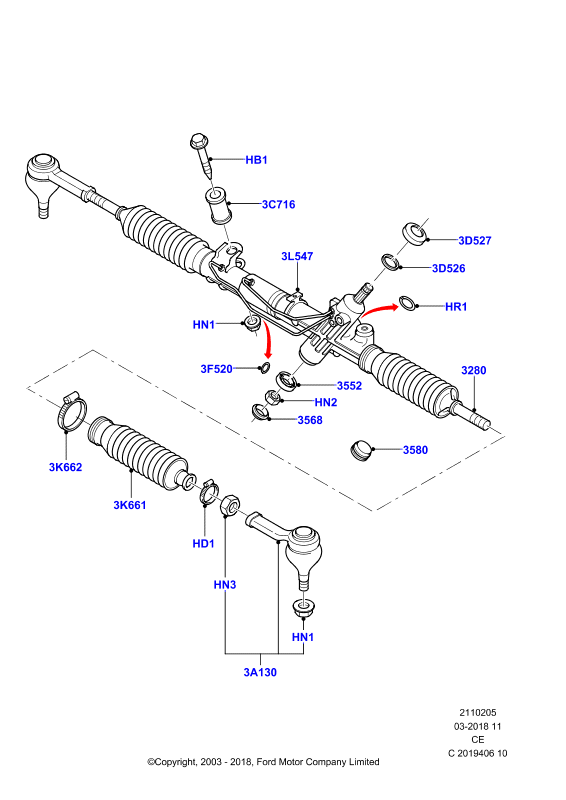 MAZDA 1044014 - Aksiālais šarnīrs, Stūres šķērsstiepnis adetalas.lv