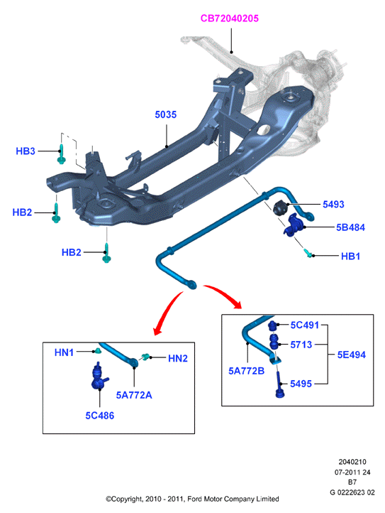 FORD 1851845 - Stiepnis / Atsaite, Stabilizators adetalas.lv