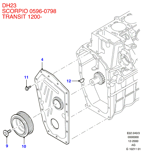 DAEWOO 1669254 - Vārpstas blīvgredzens, Kloķvārpsta adetalas.lv