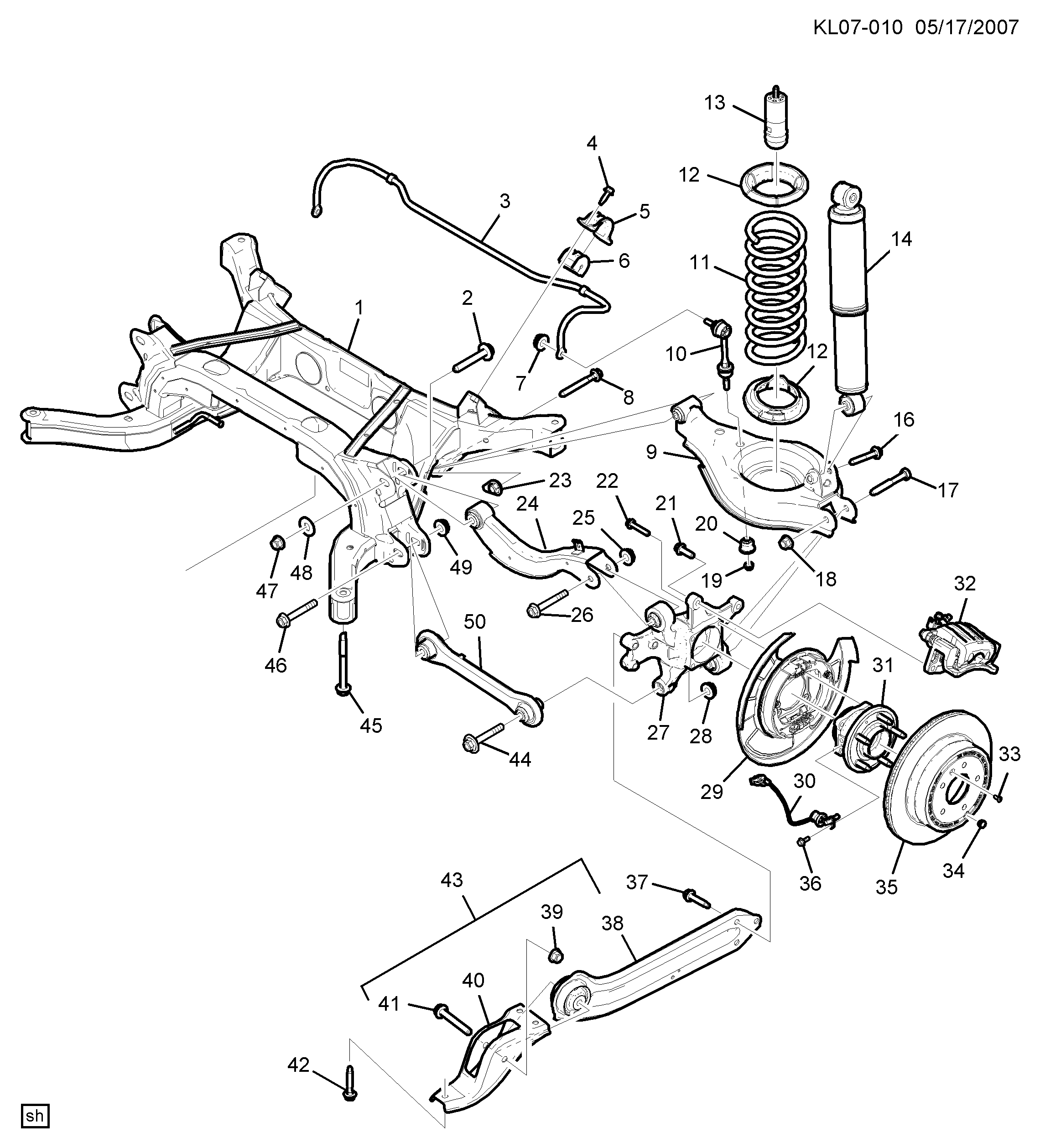 Vauxhall 96996460 - Stiepnis / Atsaite, Stabilizators adetalas.lv