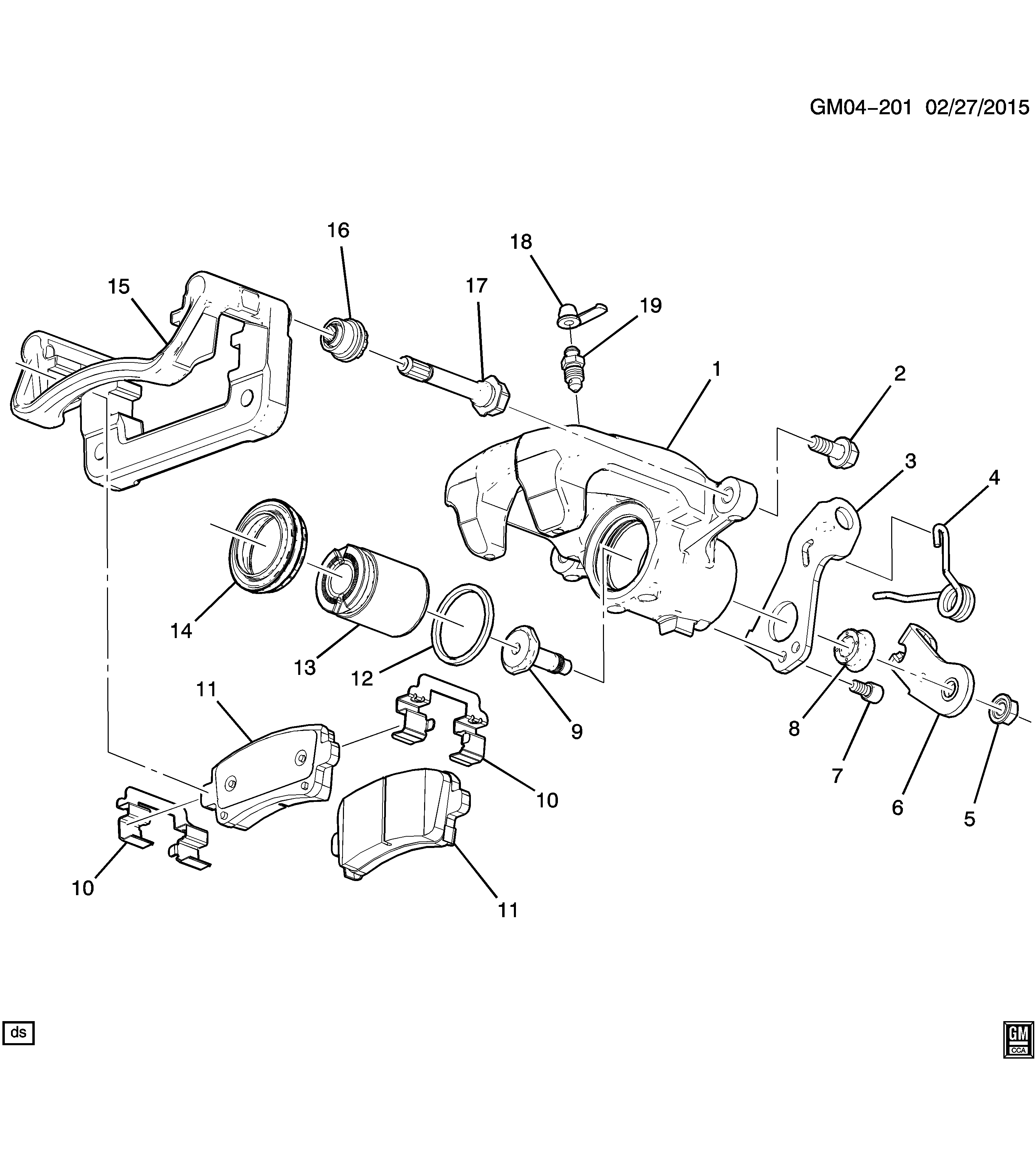 CHEVROLET (SGM) 22846361 - Bremžu uzliku kompl., Disku bremzes adetalas.lv