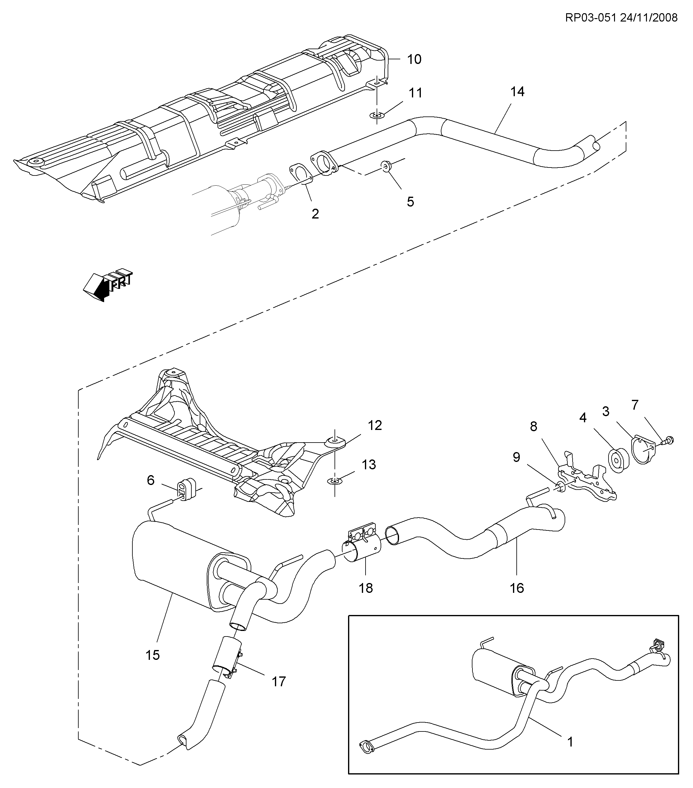 DAEWOO 13276148 - Kronšteins, Trokšņa slāpētājs adetalas.lv