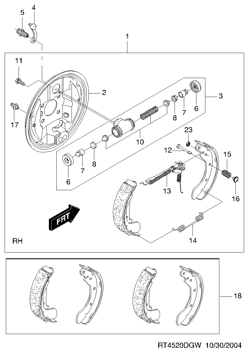 Cadillac 93740252 - Bremžu loku komplekts adetalas.lv