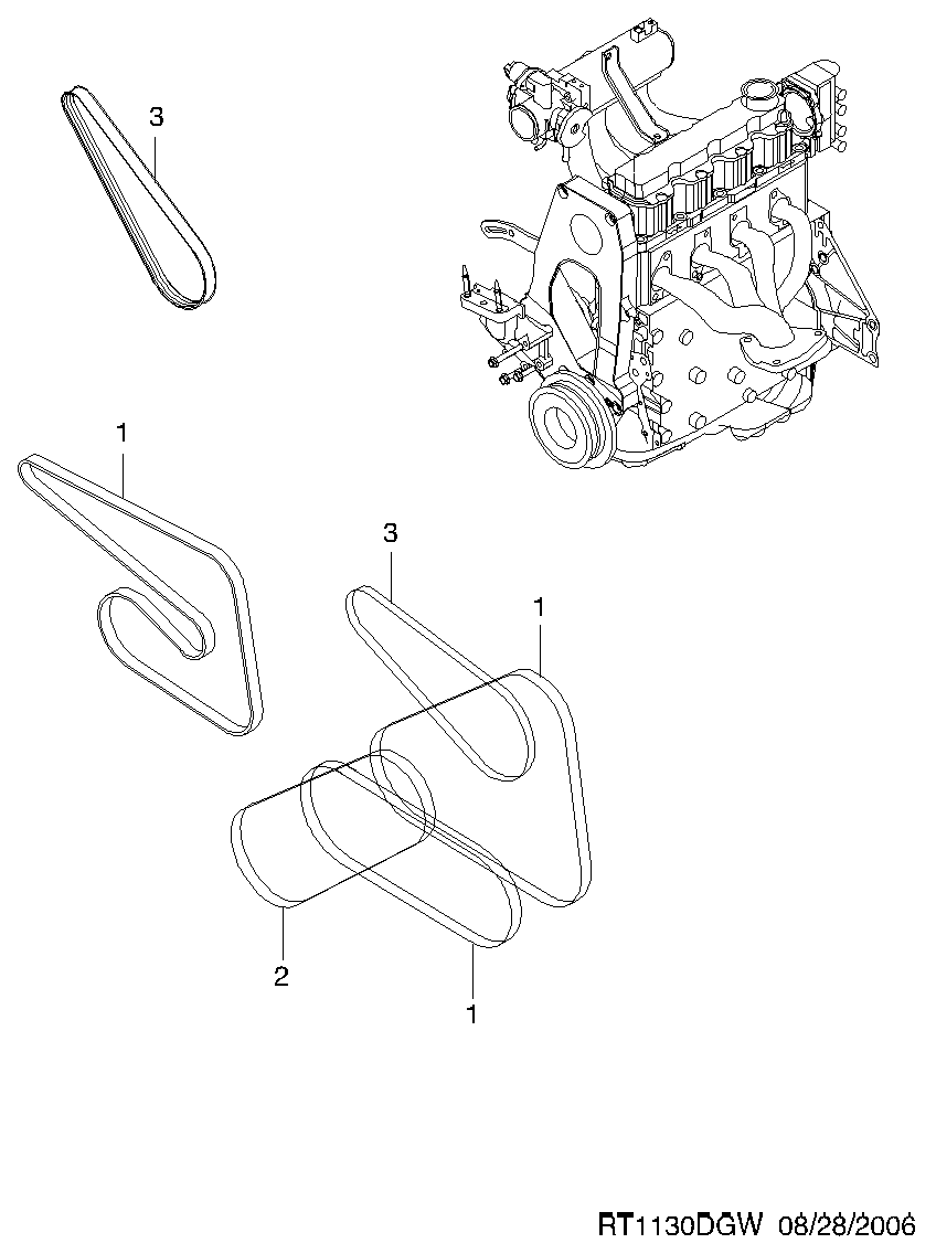 Chevrolet 25183066 - Ķīļrievu siksna adetalas.lv