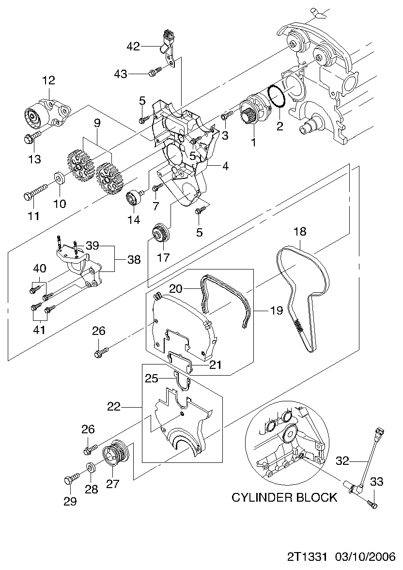 CITROËN 96350550 - Ūdenssūknis + Zobsiksnas komplekts adetalas.lv