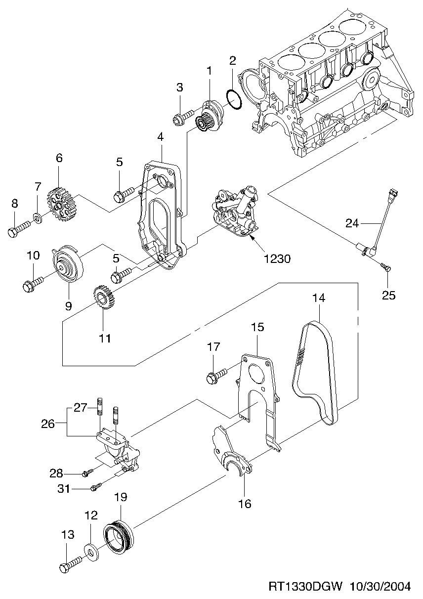 DAEWOO 96352407 - Zobsiksna adetalas.lv