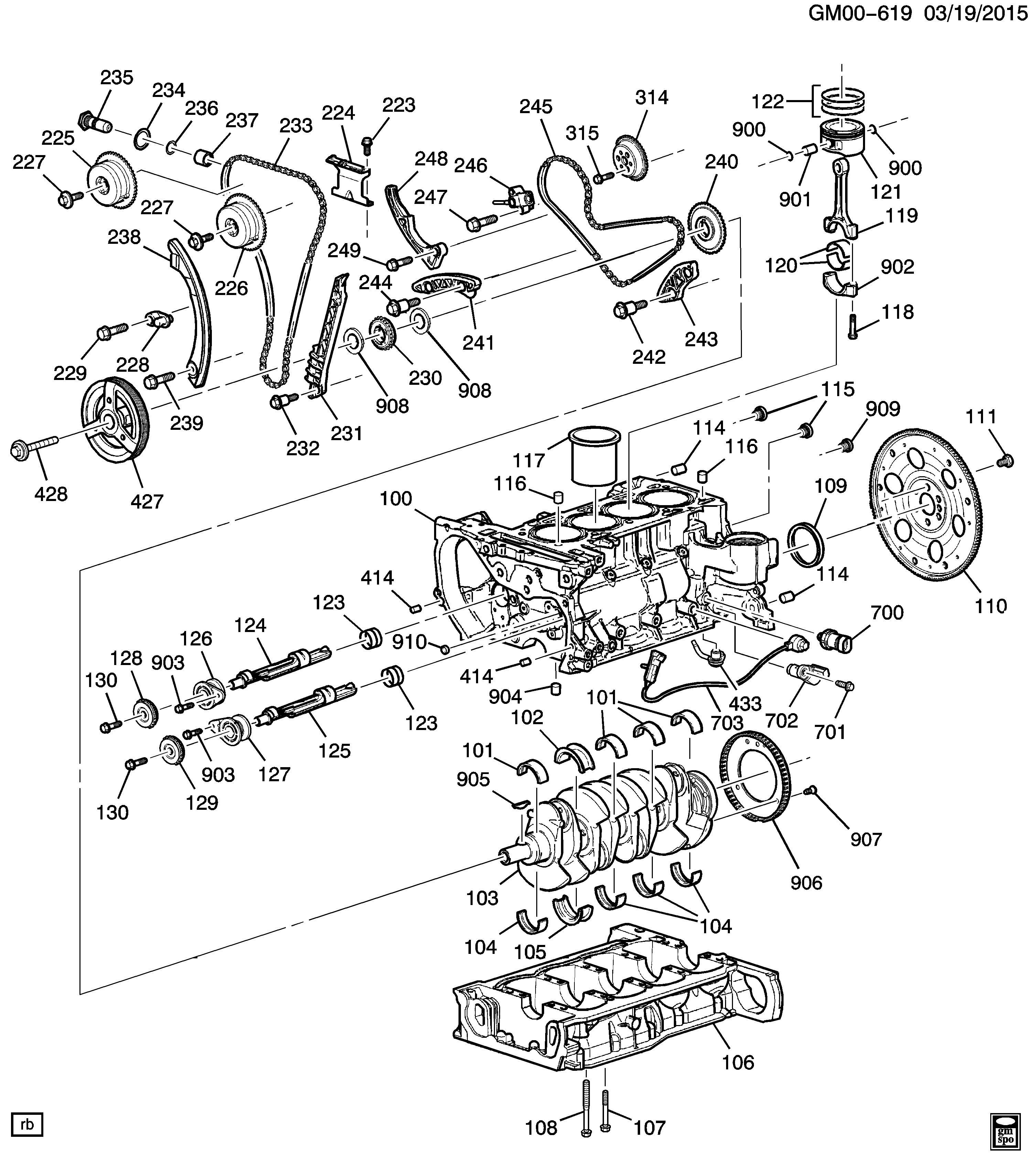 Oldsmobile 12577163 - Eļļas sprausla, Piedziņas ķēde adetalas.lv