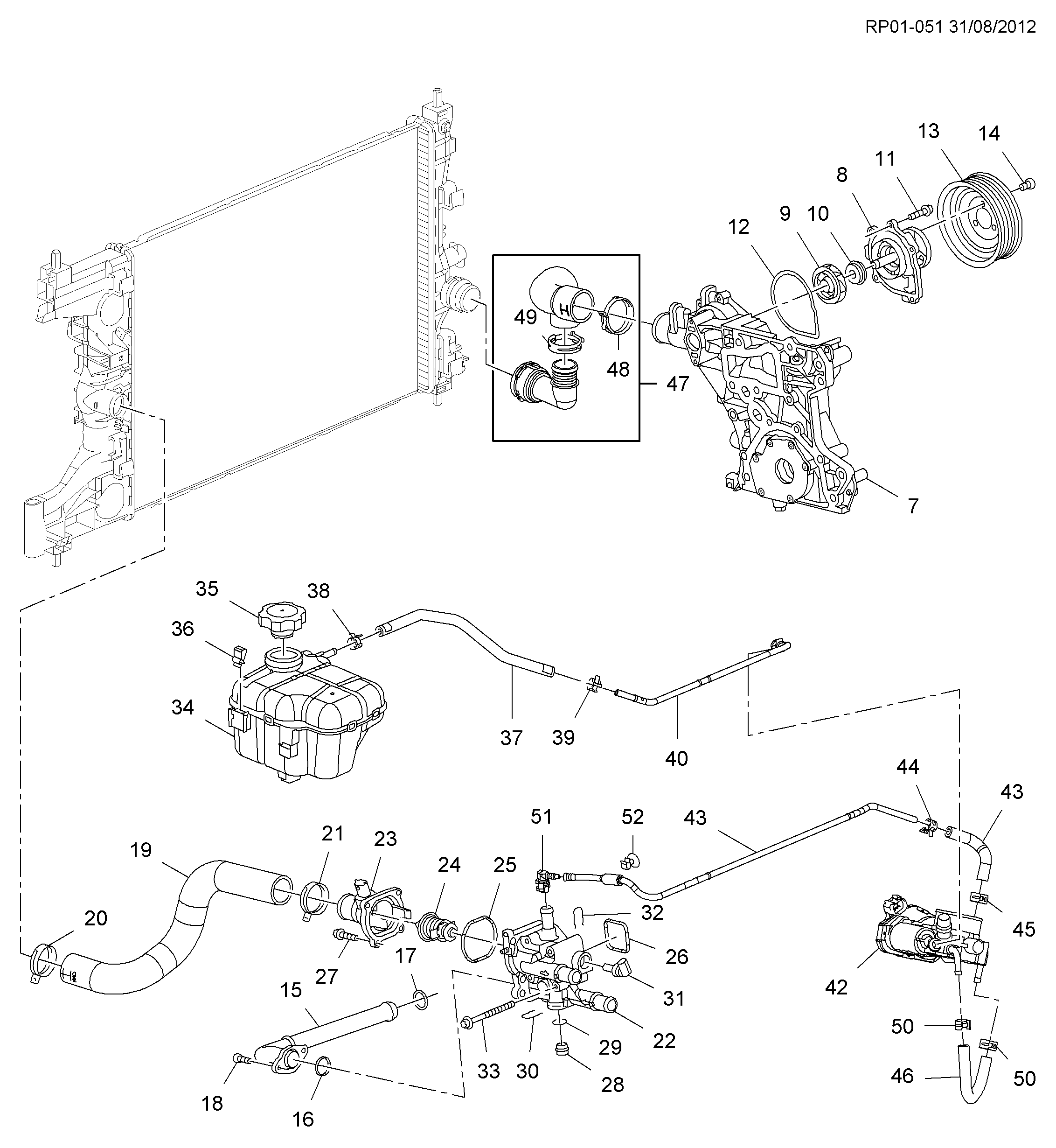 Chevrolet 25192229 - Termostats, Dzesēšanas šķidrums adetalas.lv