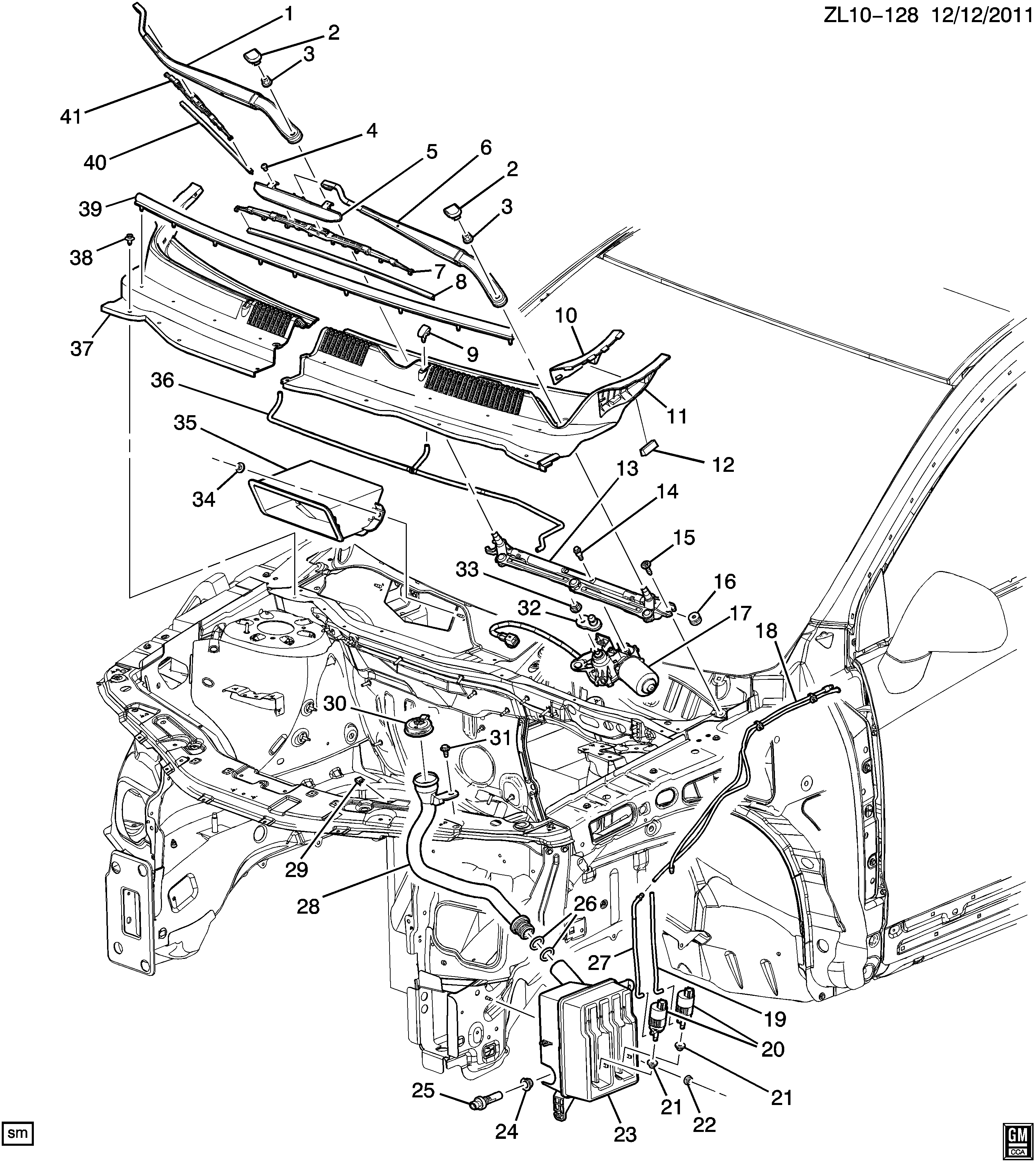 Chevrolet 95479597 - Stikla tīrītāja slotiņa adetalas.lv